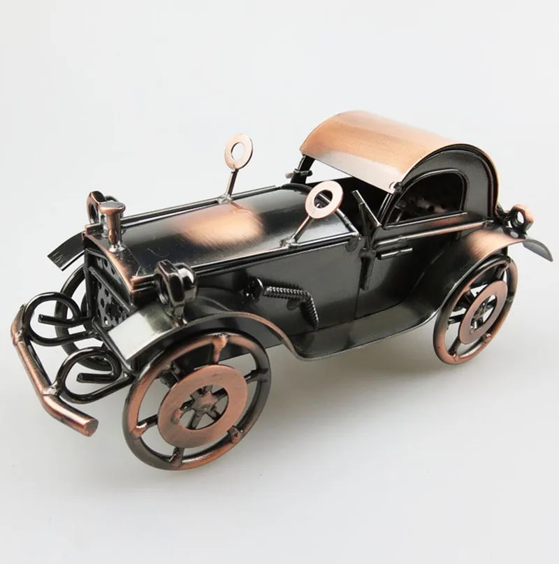 Retro vintage Iron Classic car model craft Office home creative decoration ornament Miniature Desktop Art Ornaments Crafts