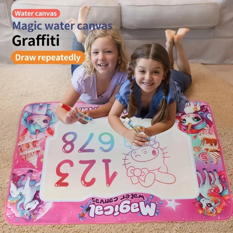 Grande toile aquarelle – bloc de dessin créatif réutilisable, tapis de dessin animé adapté aux graffitis aquarelles et aux plaisirs amusants et sans désordre