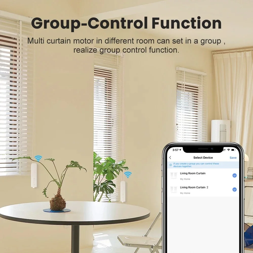 TNCE Tuya WiFi/Zigbee Smart Motor Electric Chain Roller Blinds Shade Shutter Drive Kit Smart Life App via Alexa/Google home