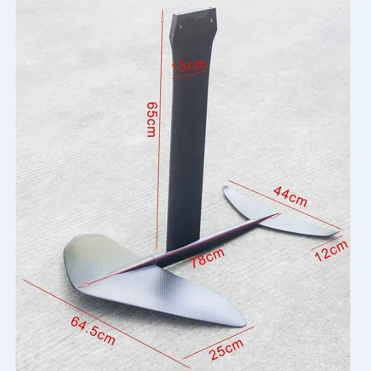 Customized Full 3K Carbon Fiber for Paddle Board Surfing with Tuttle Mount or Plate Base SUP Hydrofoil