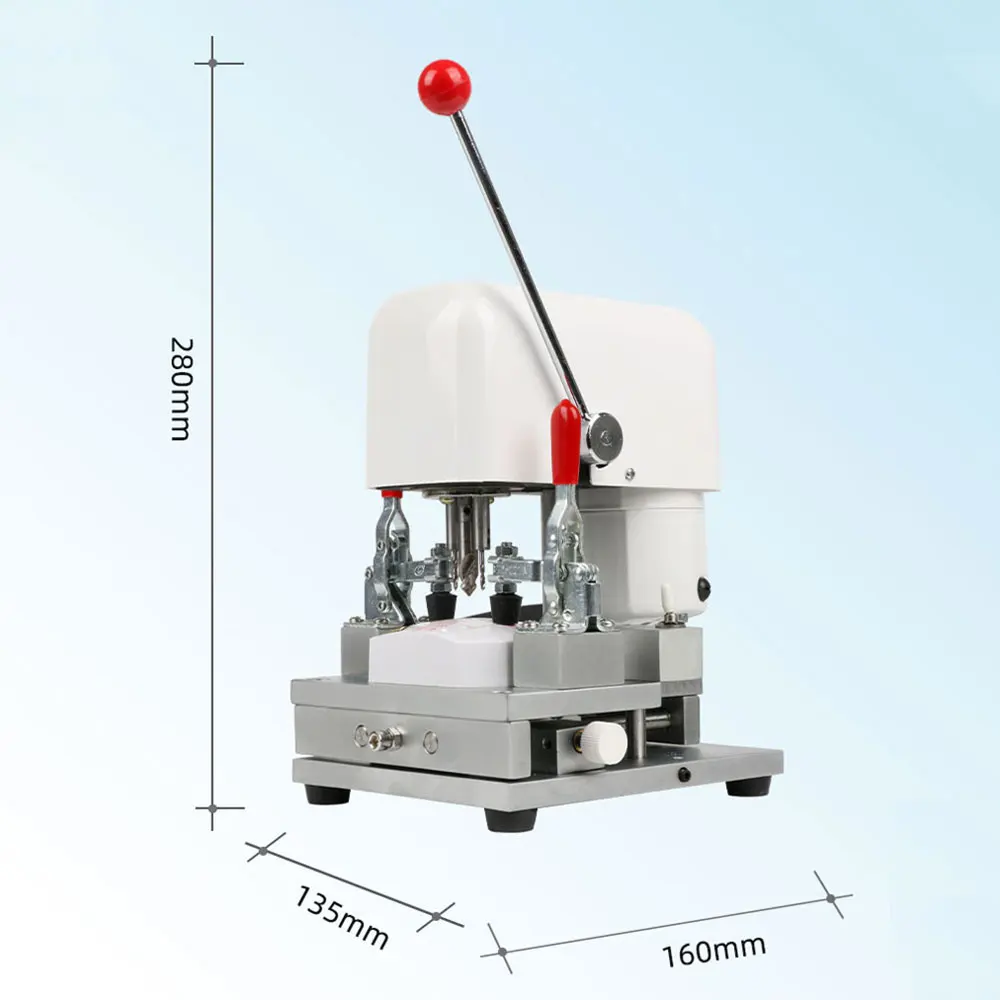 Lens Drilling Machine Rimless Glasses Lens Driller Notch Cutter Optical Equipment Fixed Template Mould Making Three-hole Machine