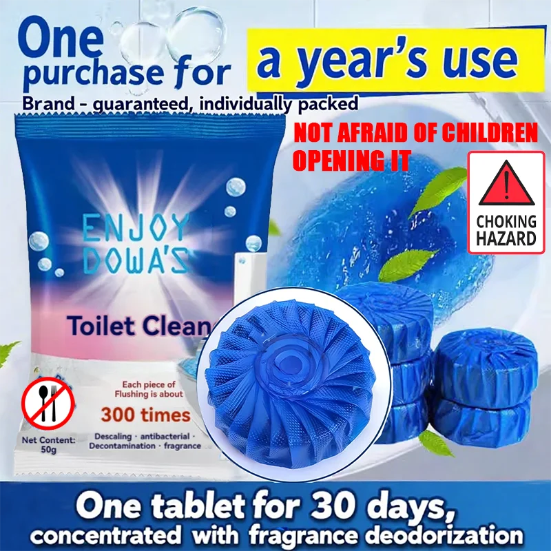 Toilet cleaning tablets slowly releasing cleaning, Used for deodorization and descaling Children should not eat