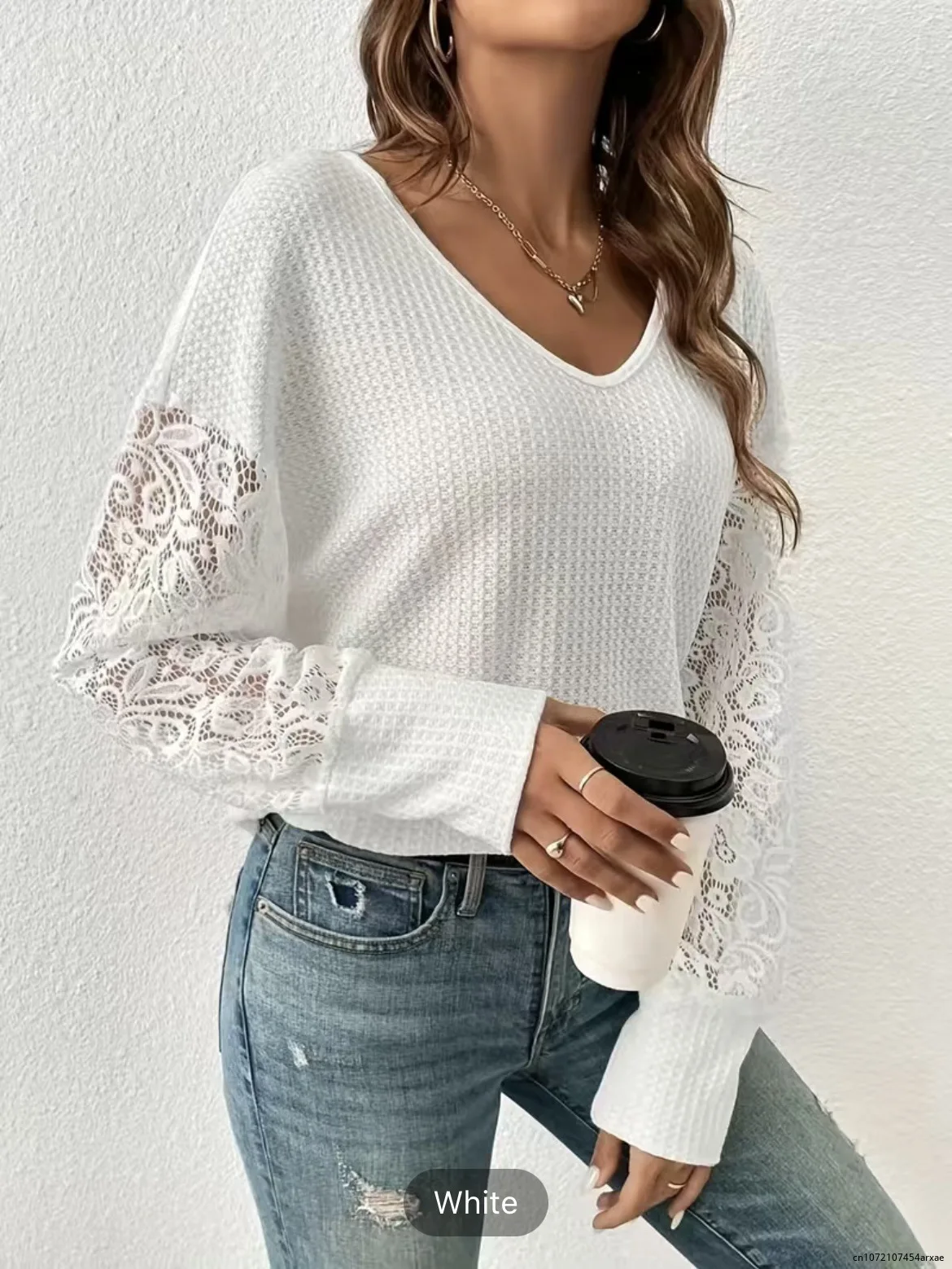 Solid Lace Long Sleeve Sweater Elegant Sweater Women Top Clothing Party Style Hollow Out Sexy Thickness Shirt Tops Mujer