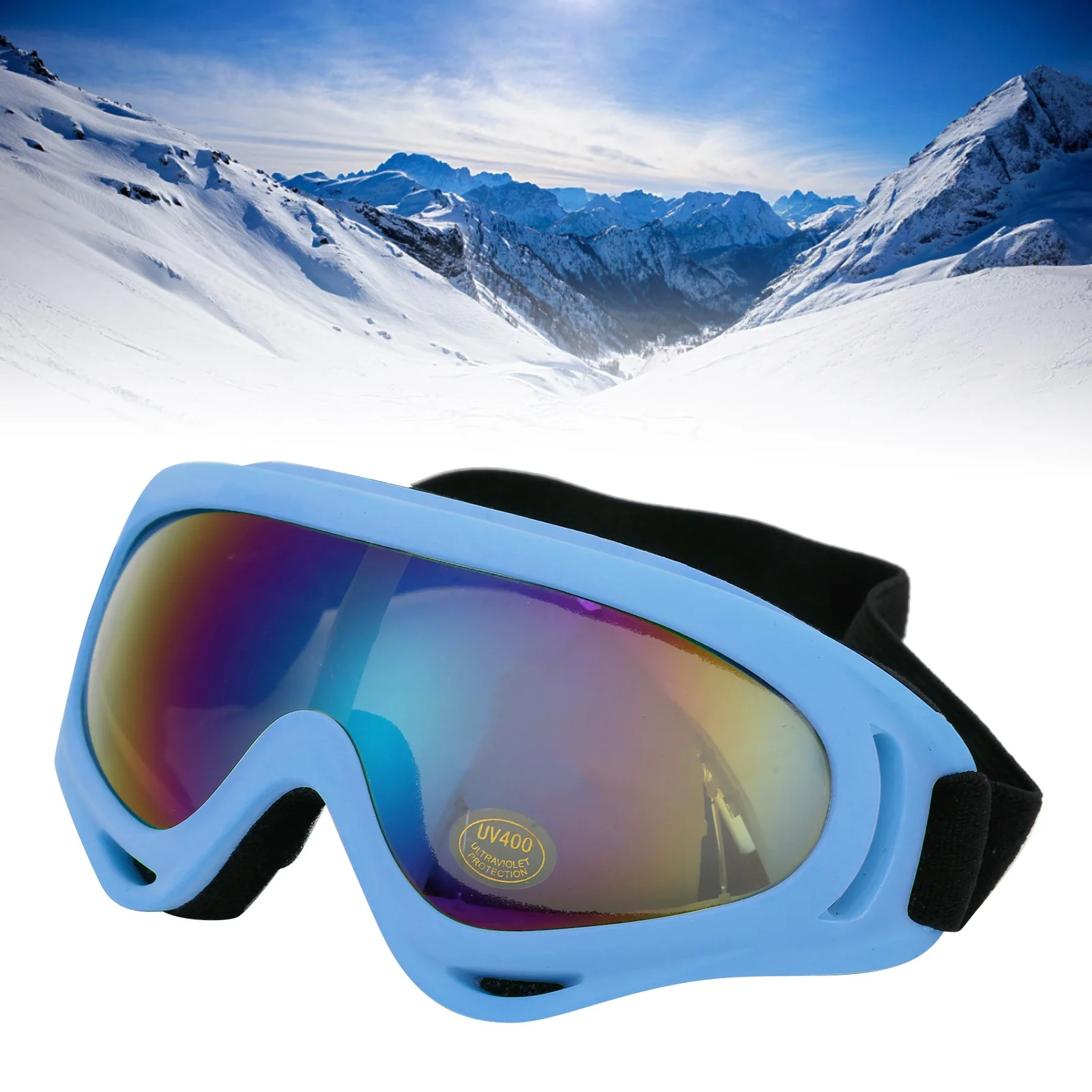 ZK30 Children Ski Goggles Anti Fog Double Layer Lens Windproof UV Protection for Skiing Snow Sports Blue