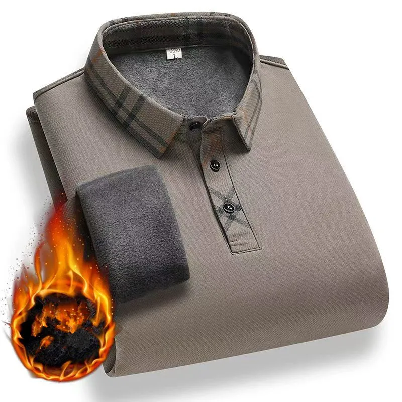 2026 Winter fleece thickened sweater for men with a stylish collar providing excellent warmth and comfort for a casual look