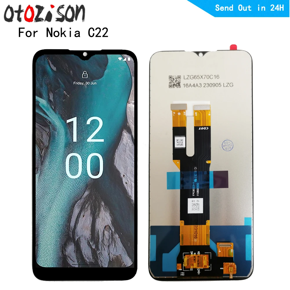 

Для Nokia C22 ЖК-экран 6,5 "IPS-дисплей для Nokia C22 ЖК-дисплей с сенсорной панелью и дигитайзером экрана с рамкой в сборе