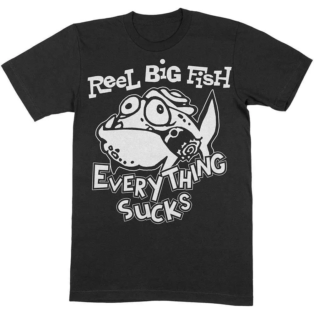 Men's Reel Big Fish Silly Slim Fit T shirt Large Black