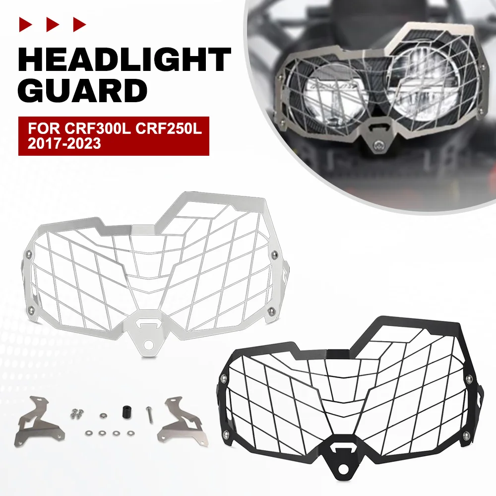 

For HONDA CRF300L CRF250L Rally 2017-2021 2022 2023 2024 Headlight Protector Grille Guard Cover Headlamp Guard CRF 250L 300L