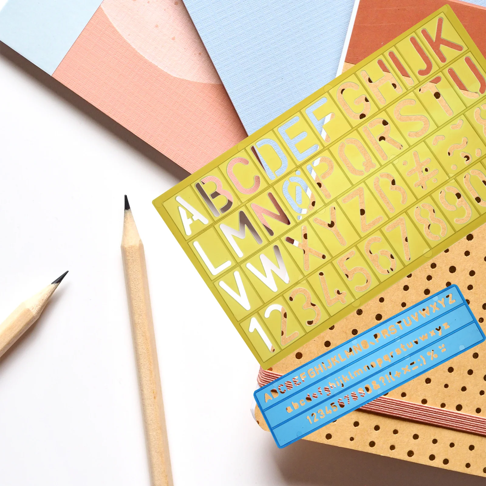 4 مجموعات قالب الحروف الرقمية حاكم البلاستيك أداة للحرف اليدوية لسجل القصاصات كرت هدية مشروع المدرسة الفن لتقوم بها بنفسك رسم الرمز #5