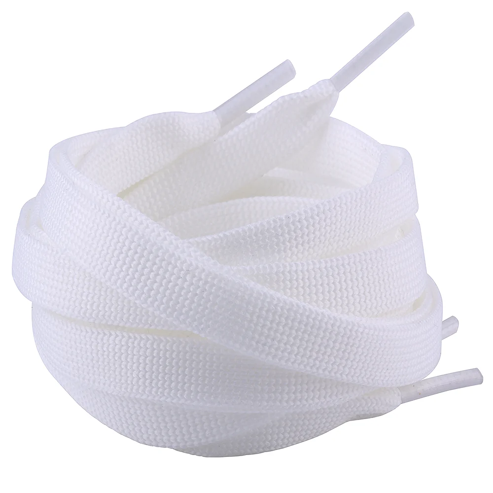 1 Pair Classic Black/White Shoelaces Soft Polyester Shoe laces for Sneakers Shoelaces replacement for sport Shoelaces 100cm