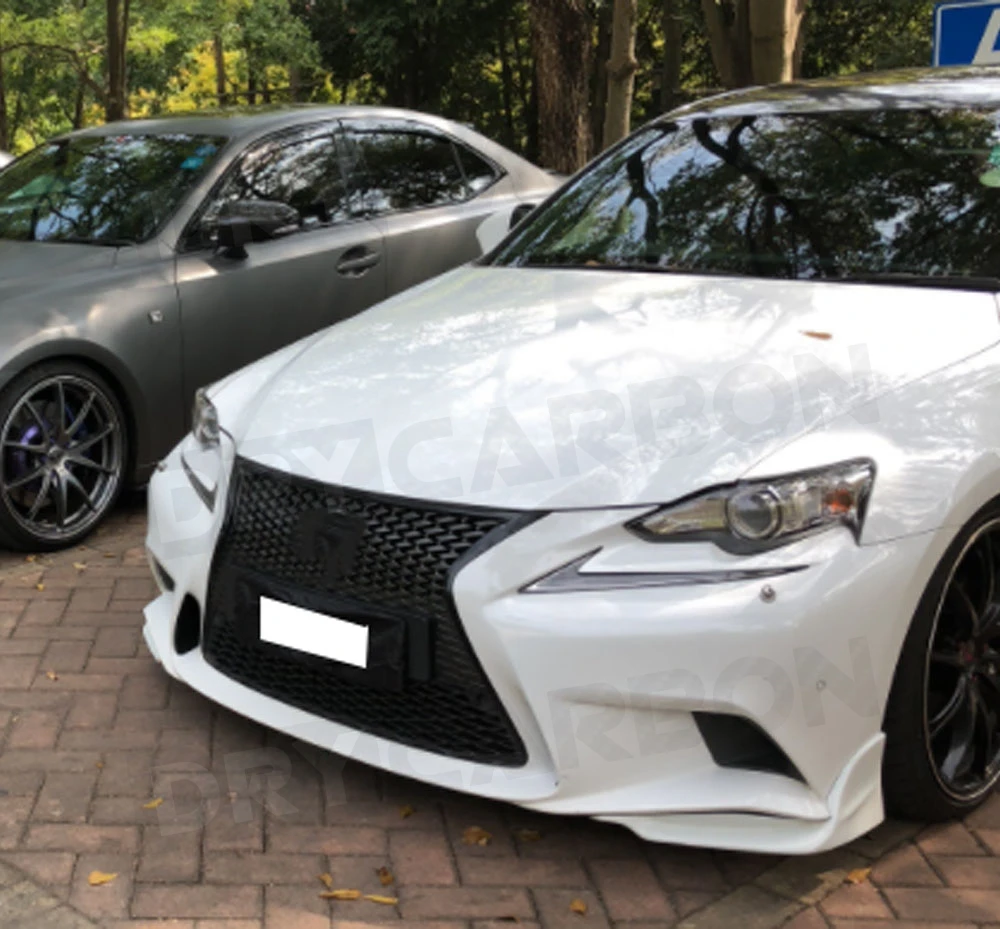 Dry Carbon Fiber Car Front Bumper Splitters for Lexus IS250 300 IS F Sport Sedan 4 Door 2013-2016 Frpnt Lip Bumper FRP view 6