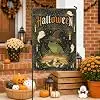 Halloween Witch Amphibian Garden Flag 12x18 Inch jjp