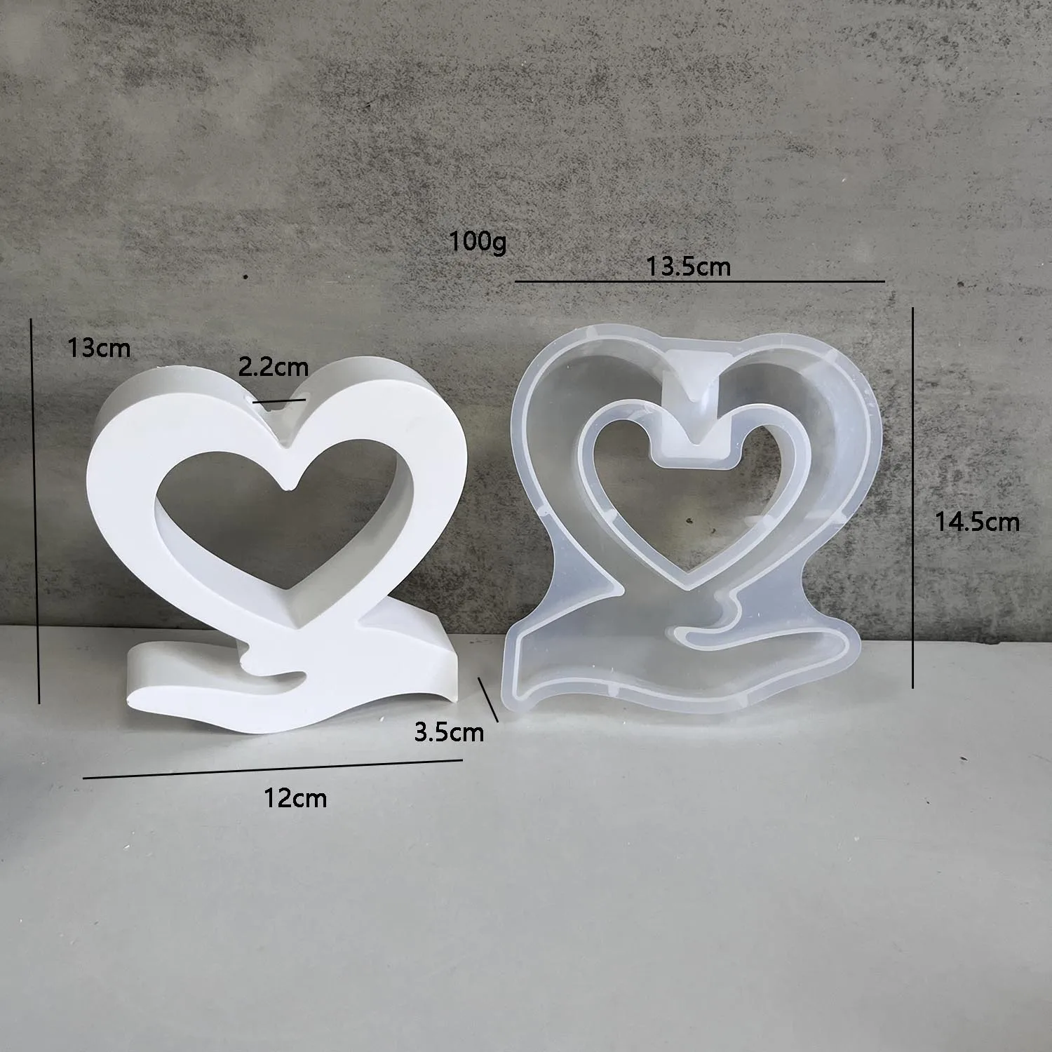 Love Test Tube Hydroponic Vase Mold DIY Clay Epoxy Resin Casting Silicone Moulds Reusable Transparent Florist Mold Home Decor