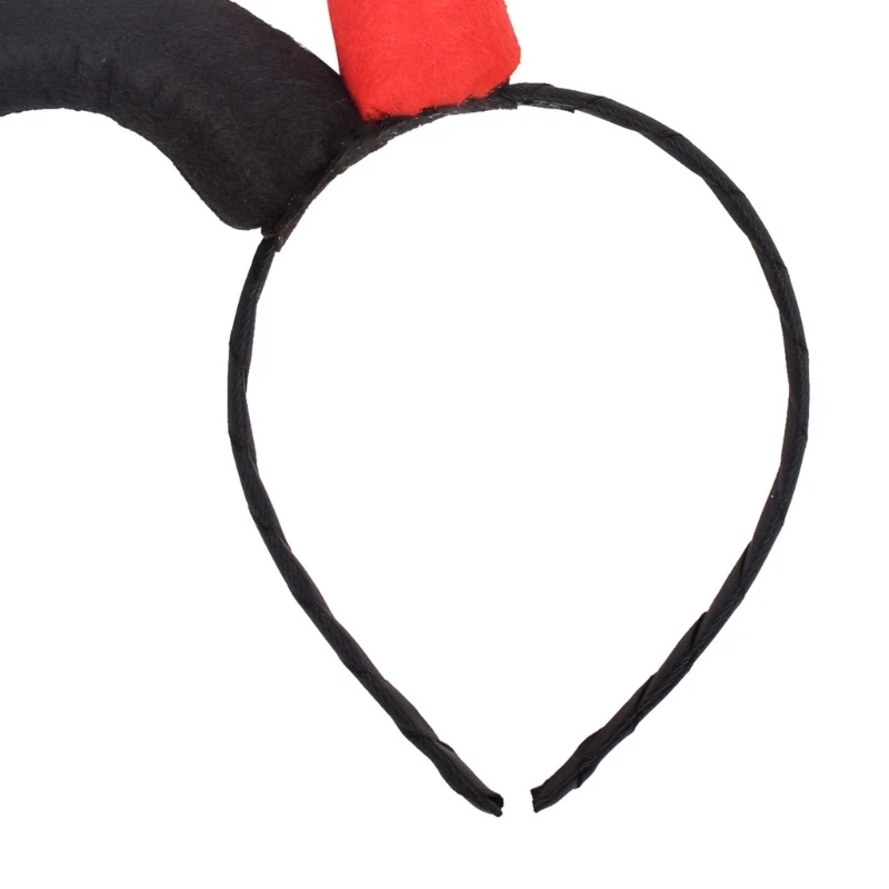 Halloween Headband Devil Clown Color Matching Long Horn Hair Hoop Demon Cosplay Costume Masquerade Party Headpiece