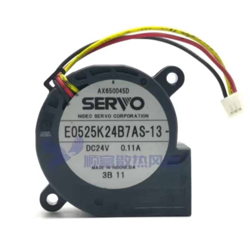 

SERVO E0525K24B7AS-13 DC 24V 0.11A 50x50x25mm 3-Wire Server Cooling Fan