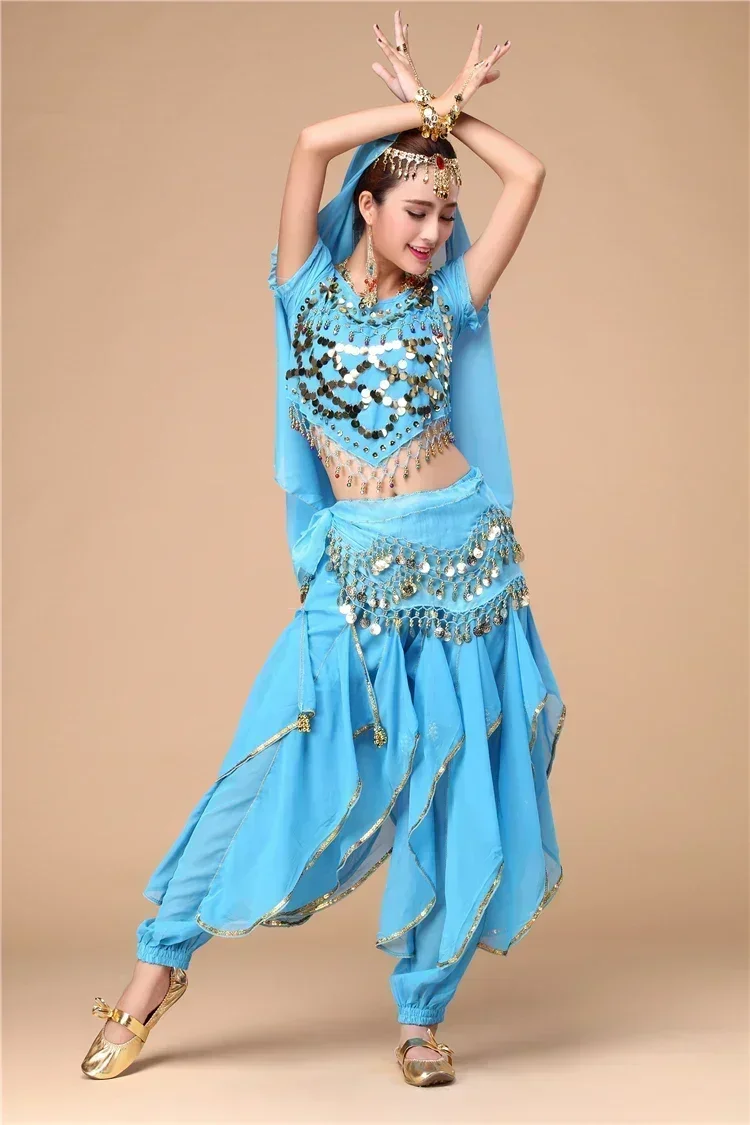

4PCS Belly Dancing Costume Sets Egyption Egypt Belly Dance Costume Sari Indian Clothing Women Bollywood Indian Bellydance Dress
