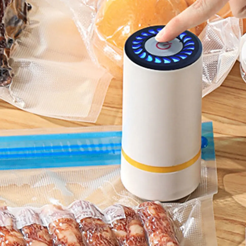 Vacuum Sealer Wireless Portable Food Preservation Pump Rechargeable Compact Kitchen Gadget Meal Prep Tool Cordless Handheld For
