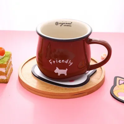 Kawaii Cartoon Cat Animal Tea Mat Cup Holder Mat Coffee Drinks Drink Silicon Coaster Hot Drink Stand Kitchen Insulated Pad