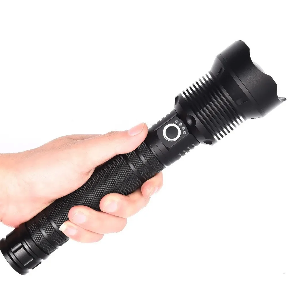 Cross-Border P70 High-Brightness Flashlight Outdoor Waterproof USB Charging Zoomable High-Power LED Flashlight