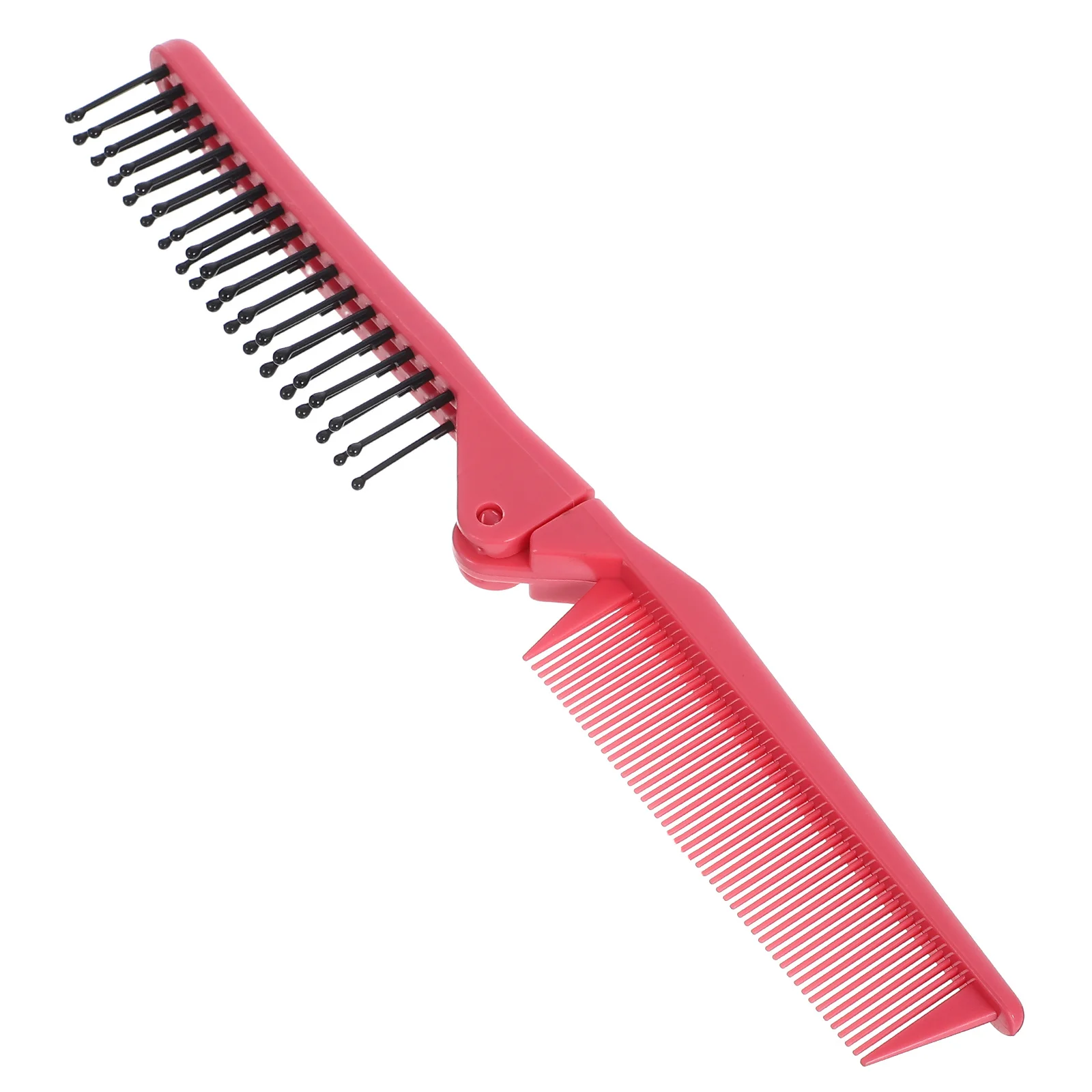 مشط سفر قابل للطي، محمول صغير الحجم بحجم الجيب، فرشاة شعر وردية مضادة للكهرباء الساكنة برأسين للرجال والنساء والسفر والمكتب والاستخدام المنزلي #6