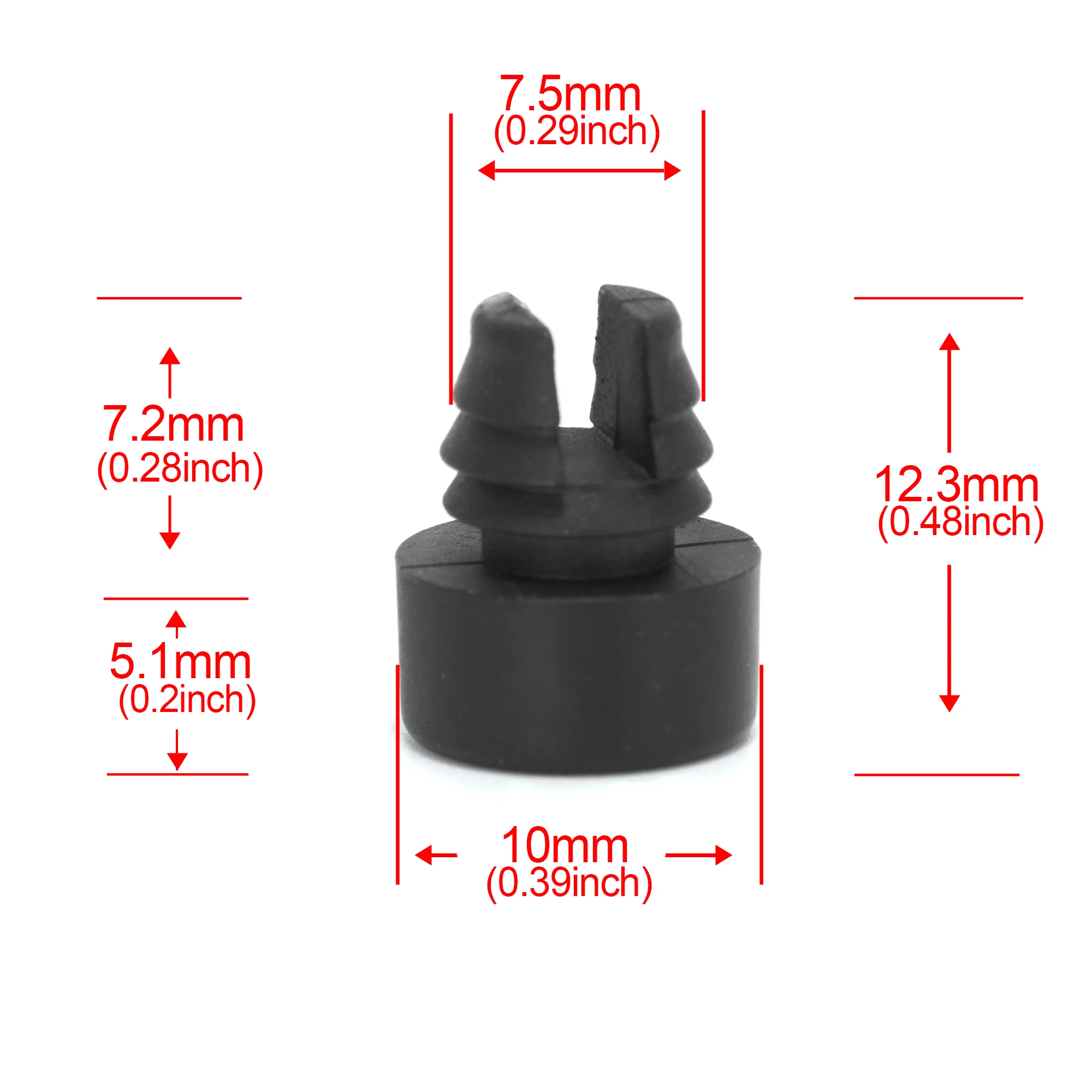 CFPerformance 100 Stück 7,5mm/0,29 Zoll Felgenschrauben Universal für Felgenrand-Dekoration Auto-Styling Tuning Exterieur-Zubehör – Detail 2