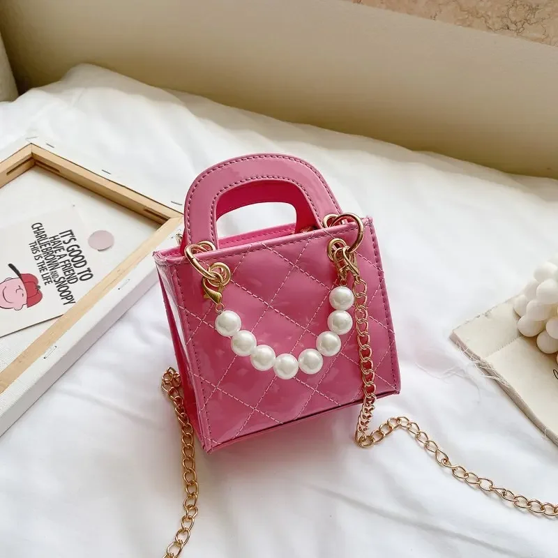 New Fashion Kids Crossbody Bags Children Girls Shoulder Bags Hand Bag Baby Bags Messenger Bag Elegant Pearl Handbag