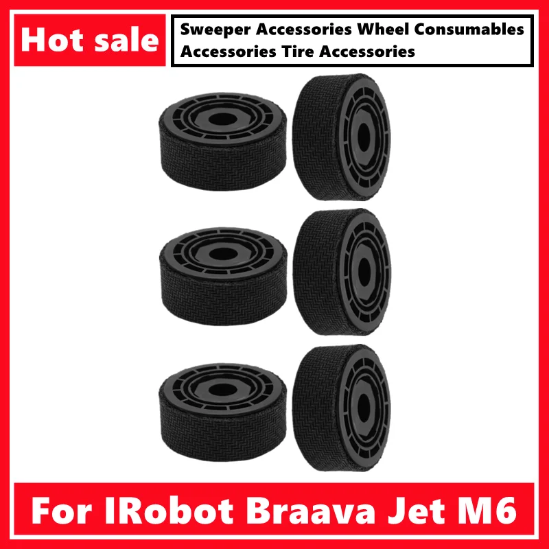 For IRobot Sweeper Accessories Braava Jet M6 Wheel Consumables Accessories Tire Accessories