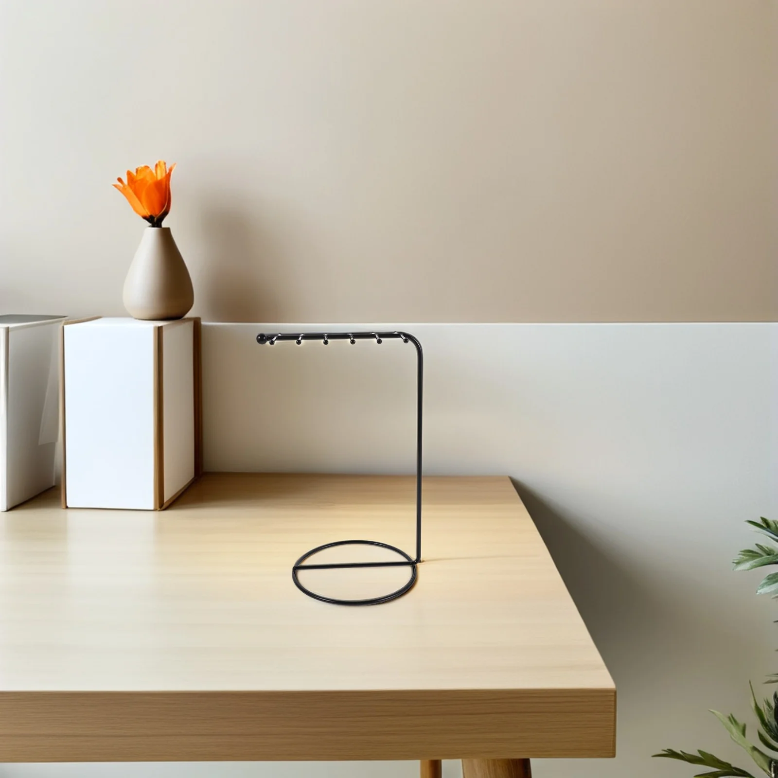 

Metal Jewelry Display Rack Hanging Organizer Stable Necklace Bracelet Earrings Keychain Holder Ideal for Store Live Streaming