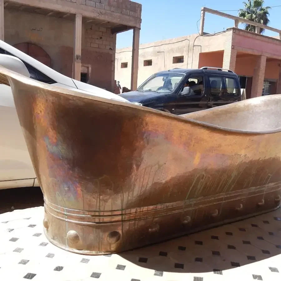 Bathroom Bathtub Portable Copper Antique Bathtub Hotel Home Resort Spa Supply Smart Copper Bathtub