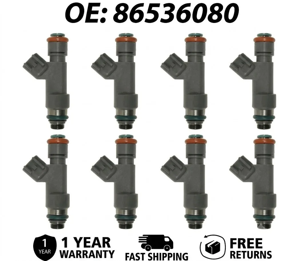

8pcs Fuel Injectors for 2005-2011 Volvo XC90 4.4L V8, Replacement Part FJ1073, Engine Nozzle Set, High Performance
