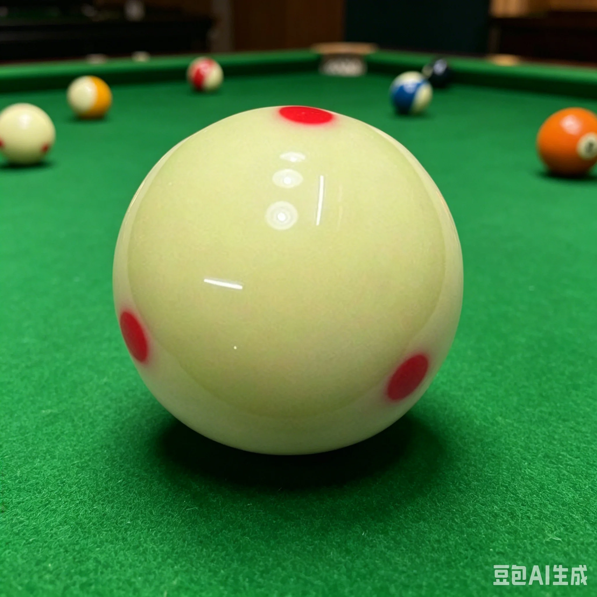 

1pc Billiards Cue Ball 5.72cm Resin Red/Blue Dot 16 Pool Cue Ball For American-style Billiards Tables Accessories