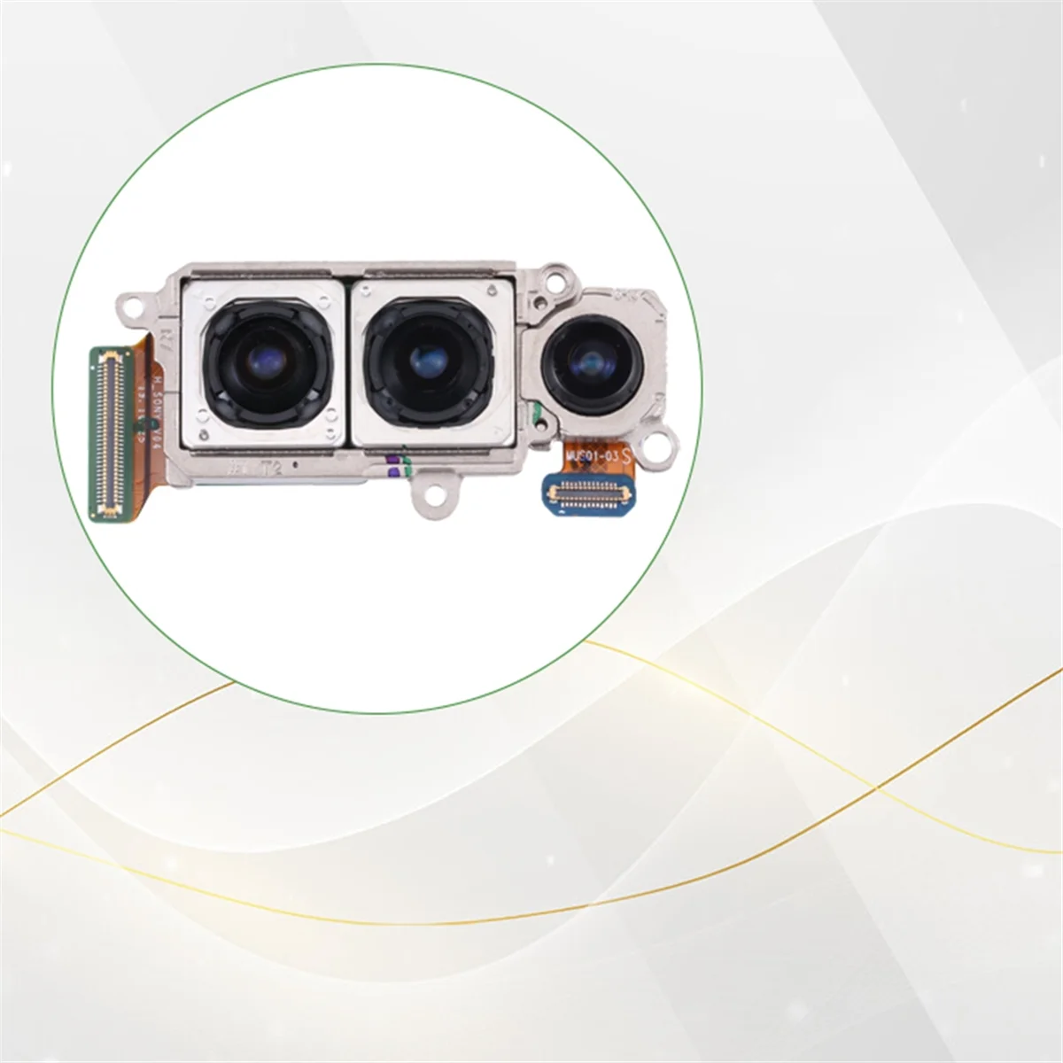 BABQ-Juego de cámara para Samsung Galaxy S21/S21 5G/S21 + 5G SM-G990U/G991U/G996U, teleobjetivo versión estadounidense, reemplazo de cámara principal ancha y trasera