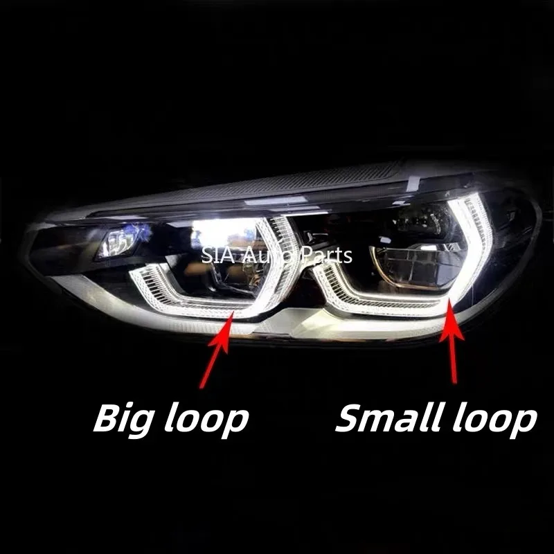 

НОВЫЙ Для BMW X3 X4 G01 G02 G08 F97 F98 2018-2020 Светодиодный DRL Диафрагменное кольцо Световая направляющая пластина Дневные ходовые огни Трубка Ангельские глазки