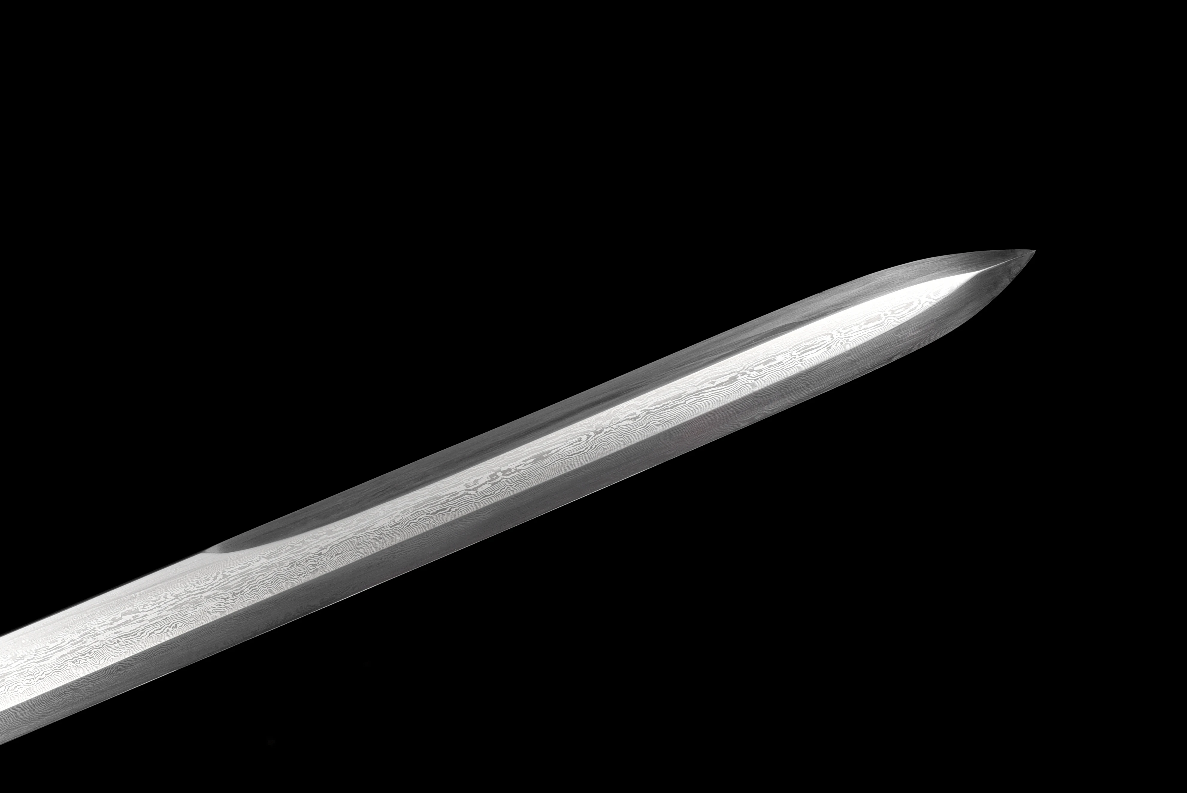 98cm folding forged Damascus steel Chinese warrior Blade sharp katana battle preparation full tang weapons wooden sheath cosplay