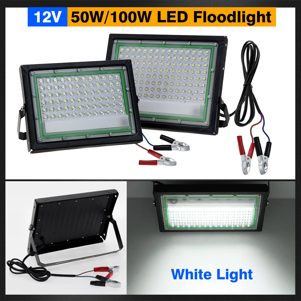 AC-220V LED الكاشف 50 واط 100 واط IP65 مقاوم للماء مصباح ألومنيوم الجسم SMD2835 سطوع عالية رقاقة في الهواء الطلق RGB مصباح ليد الكاشف