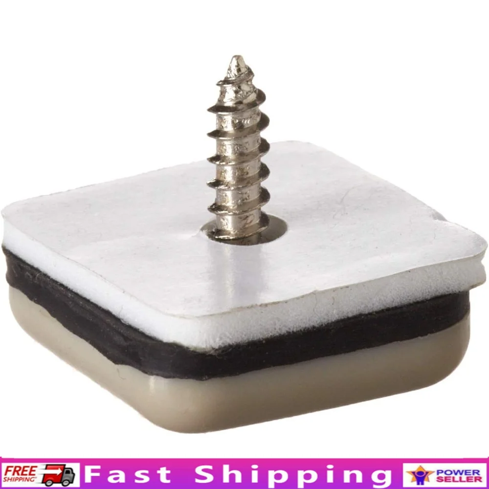 

1 Inch Square Adhesive Furniture Sliders 8 Pack Easy Move Polyethylene Base Self Adhesive Screws Glide Smoothly