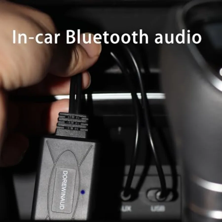 Adaptador auxiliar Bluetooth, receptor USB Bluetooth 5,0, adaptador de audio inalámbrico de 3,5mm para coche, PC, auriculares, altavoces, Streaming inalámbrico portátil