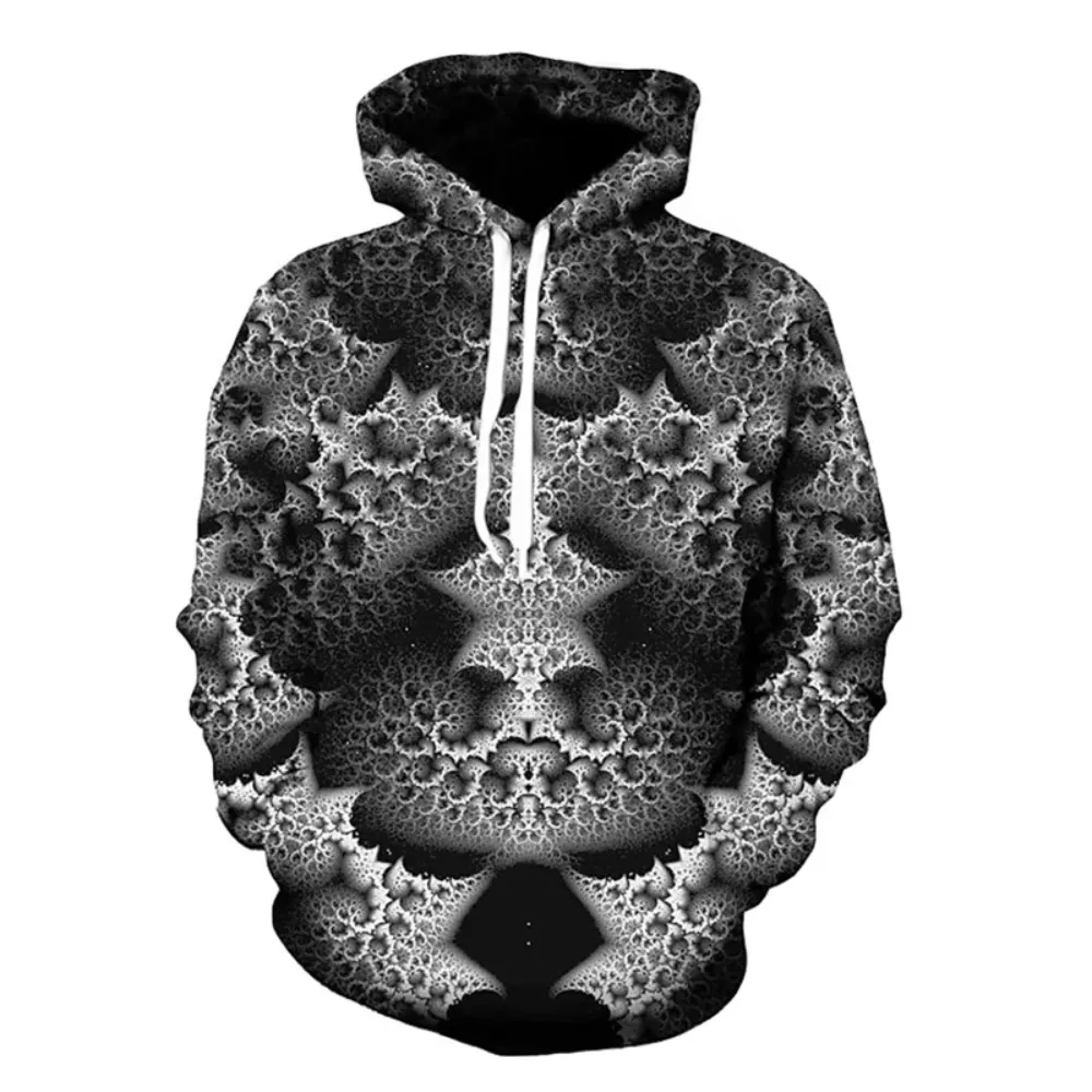 Pullover Hoodie Men Women Fashion Honeycomb 3D Printed Hooded Sweatshirt Autumn Plus Size Loose Casual Streetwear With Pocket