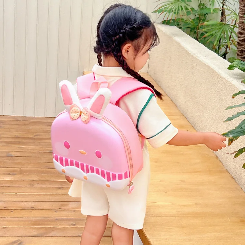 Girls Backpack Cute Rabbit Kindergarten School Bag Fashion Cartoon Shoulders Bag High-capacity Outdoors Travel Bag Kids Gifts