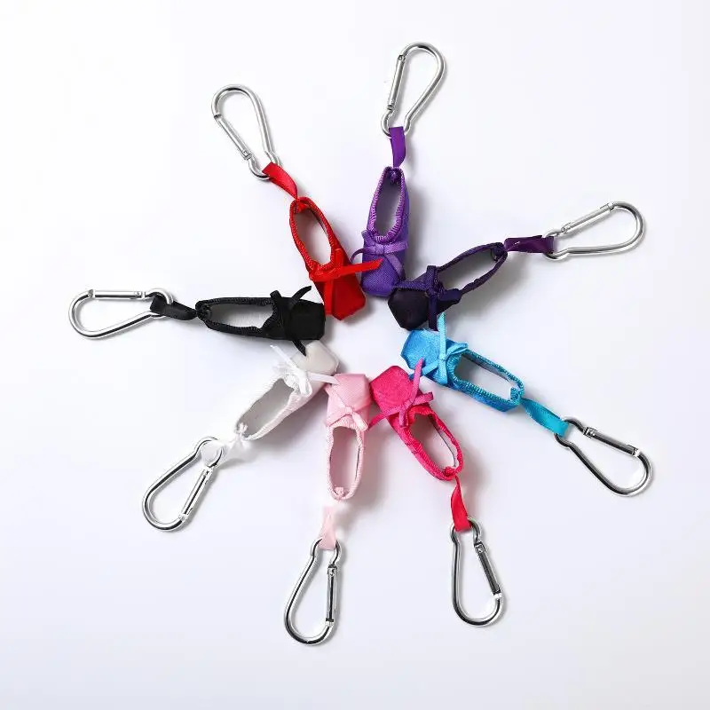 Mini Satin Pointe Ballet Shoe Keychain Cute Portable Shoe Charm for Ballet Dancers Purse Pendant Holiday Gift