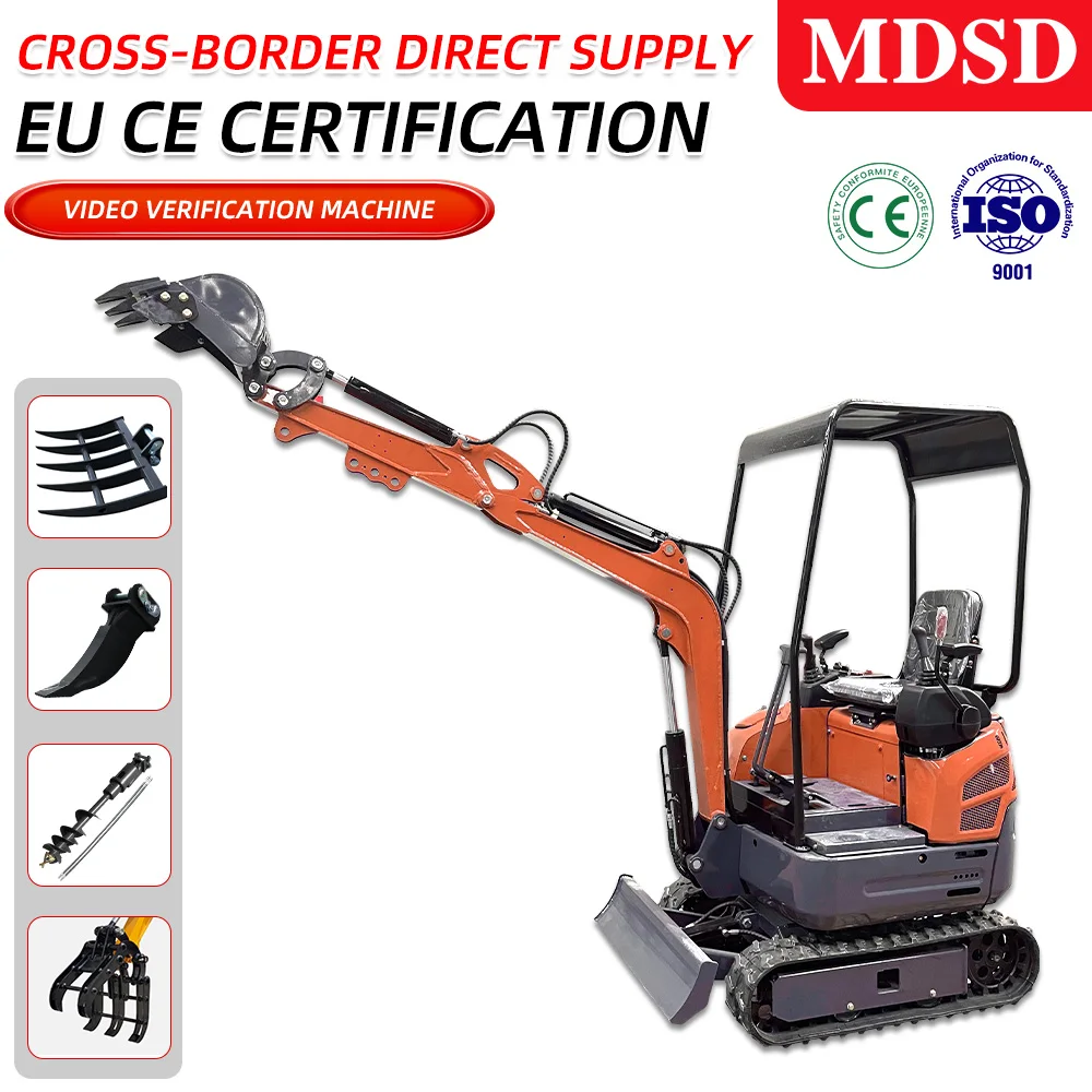 Excavator Hidrolik Mini 1,2 Ton - 1,5 Ton untuk Lanskap Taman, Efisiensi Tinggi dan Mudah Dioperasikan, Gratis Ongkir