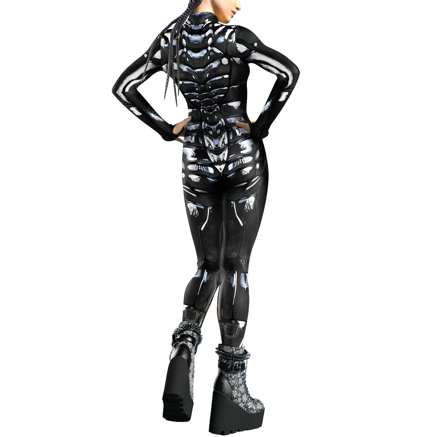 Legal robô mecha bodysuit casal punk cyberpunk vapor futuro tecnologia magro bodysuit rpg traje feminino masculino bodysuit