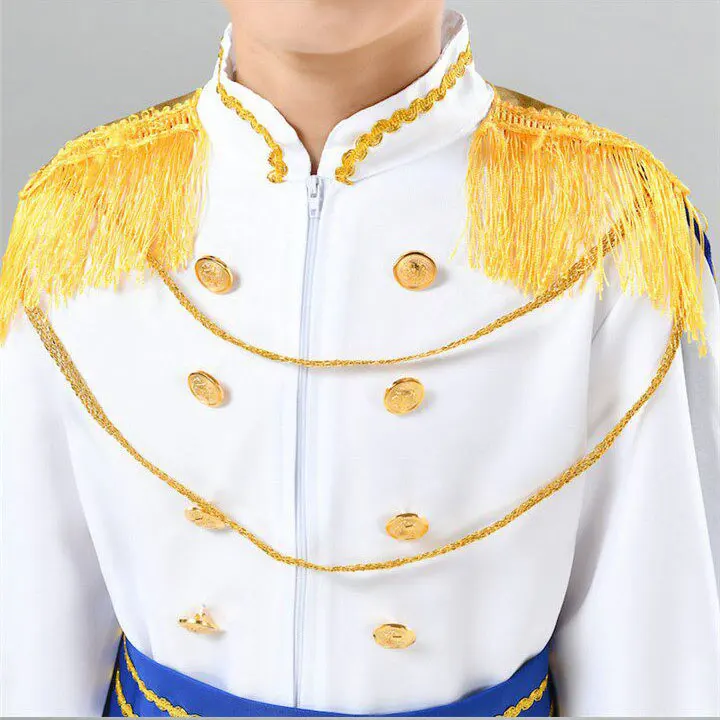 2026 Prinzenkostüm 7-teiliges Set Jungen Königliches Outfit Hemd+Krone+Szepter+Umhang+Gürtel+Hose+Stiefel für Kinder von 2-10 Jahren Halloween-Kostüm – Detail 8