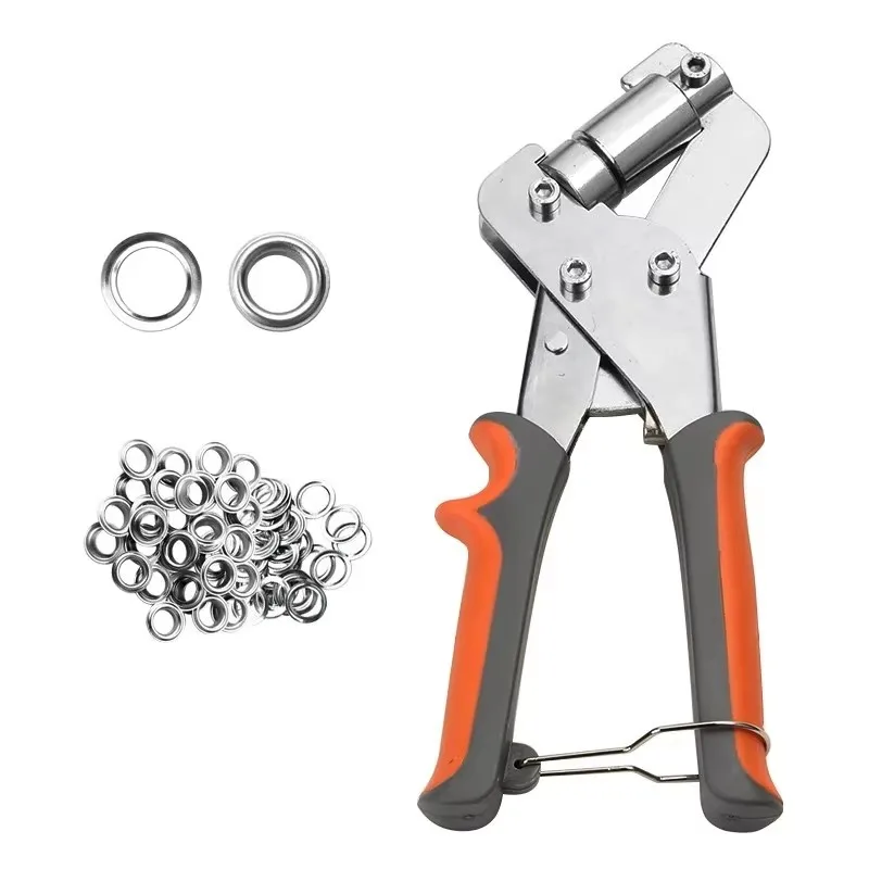 Install Hole Button Pliers Portable Steel Hole Stainless Steel Handheld Hole Puncher With 10mm 300 Sets Of Hole Washers