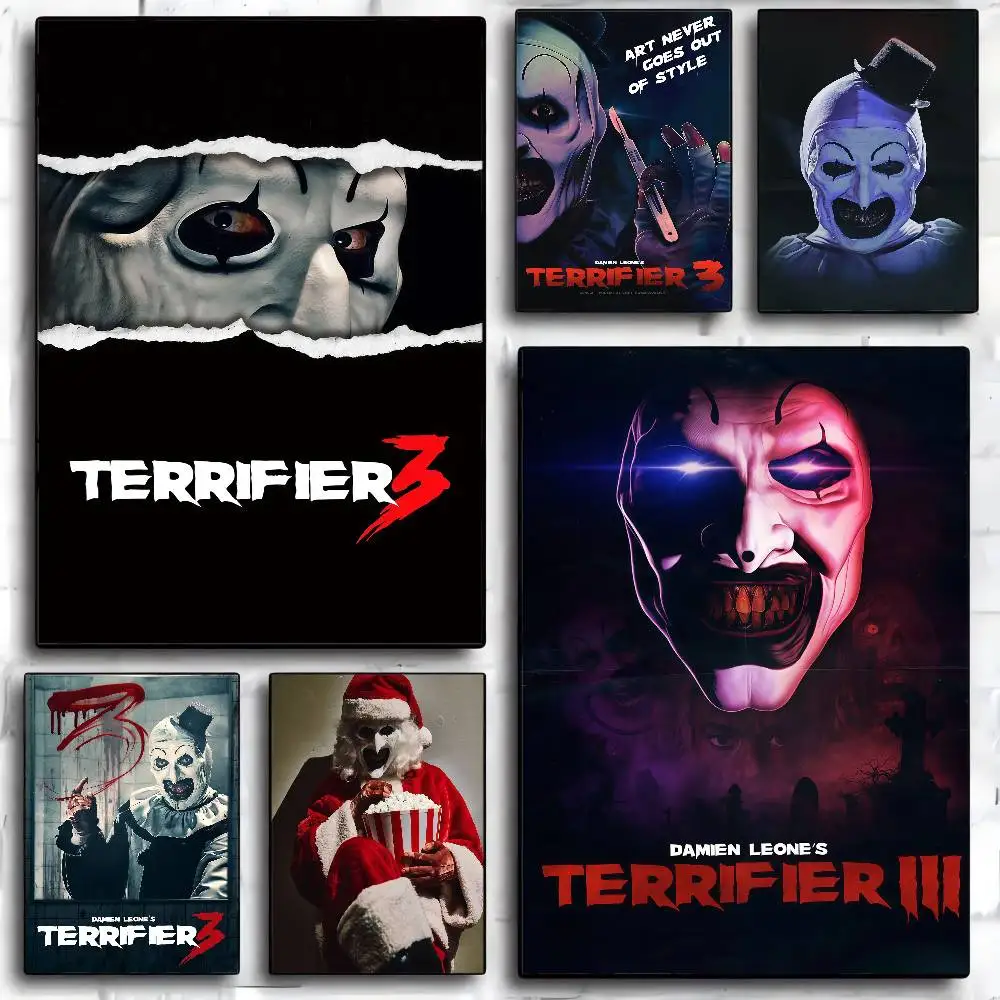 Halloween Terrifier Horror Movie Anime Posters Sticky Whitepaper Prints Posters Artwork Kawaii Room Decor