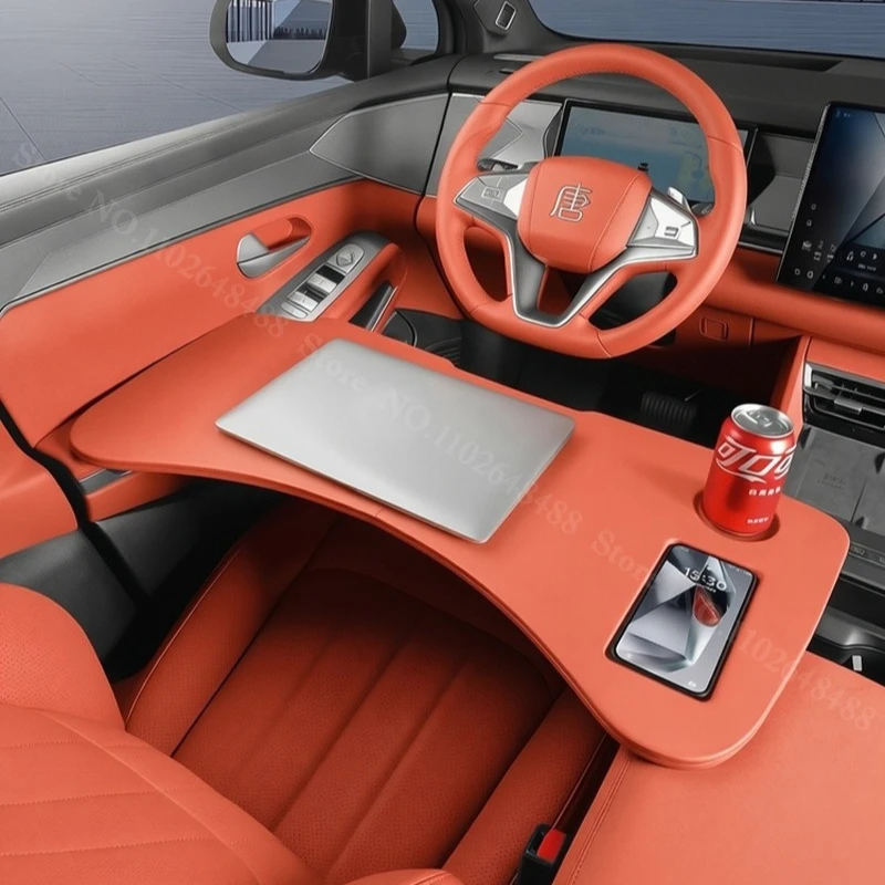 For BYD Atto 8 Tang L 2025 2026 Car Steering Wheel Table Food Tray Table Eating Drinks Holder Foldable High Stability Strong