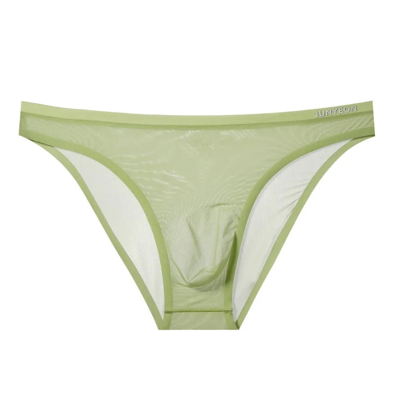 

Men's Briefs Ultra-Thin Ice Silk Underwear Summer Nude Feel Breathable Transparent Panties Convex Pouch Lingerie Underpants