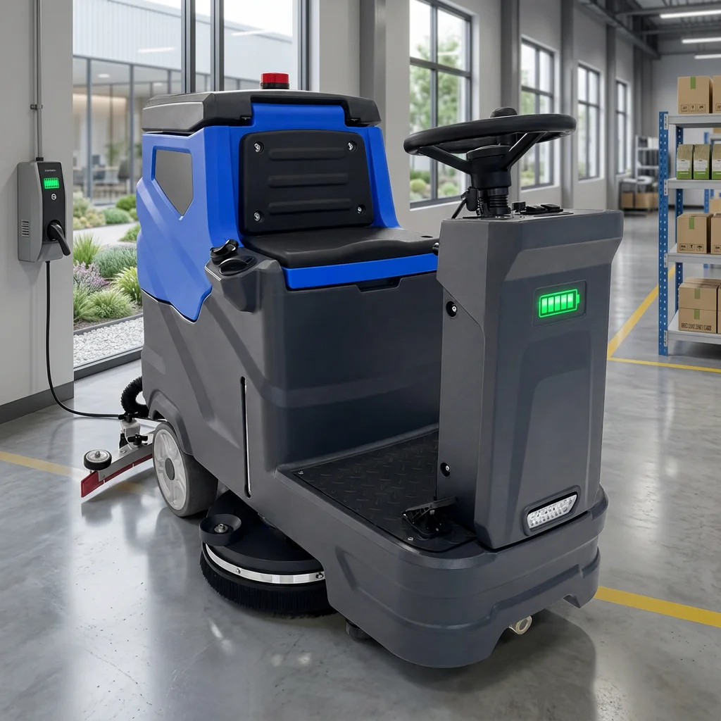 Zoyon ZY-800 Ride on Floor Scrubber 4600㎡/h Industrial Battery Floor Washing Cleaning Machine for Factory Warehouse