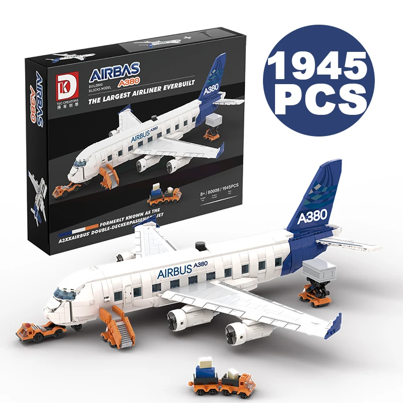 

1945PCS Airbus A380 The Largest Airliner Everbuilt Building Blocks Airliner Plane Assemble Bricks Toys Gift For Children Kids