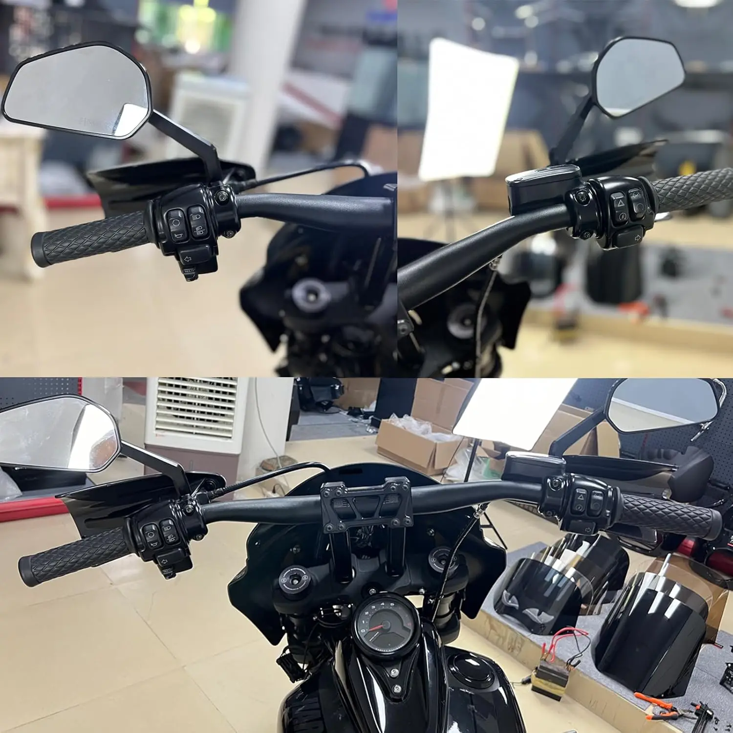 

CNC Brake Clutch Perch Half Clamp for Harley Sportster, Softail, Dyna, Touring, Road Glide, Street Glide (Black)